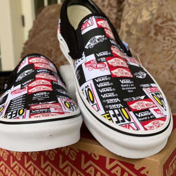 Vans Classic Slip On Label Mix Black/True White WM - Picture 10 of 16